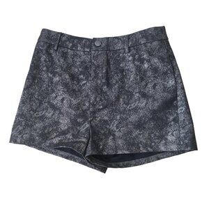 Metallic Faux Suede Shorts